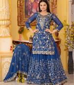 Heavy Fox Georgette Suit With Sequence Embroidered Work