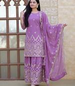 Heavy Fox Georgette Suit With Sequin Embroidered Work