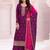 Wine sequence embroidery stich work with heavy vichitra semi-stitched sharara suit