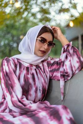 Women's Georgette Abaya Dress  1