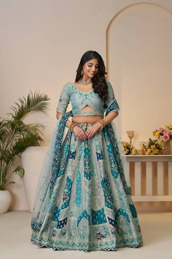 The Rajsi Haathi Collection: Marvelous Mustard Indian bridal lehenga