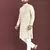 Cream soft silk real mirror handwork on neck & sleeve kurta pajama set