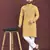 Yellow soft silk real mirror handwork on neck & sleeve kurta pajama set