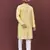 Yellow silky silk multi thread embroidery with matte sequence work kurta pajama set
