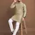 Dark beige soft jacquard silk with seft butti kurta pajama set