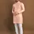 Peach soft jacquard silk with seft butti kurta pajama set