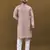 Mauve matka silk sliver zari with embroidery butti work kurta pajama set
