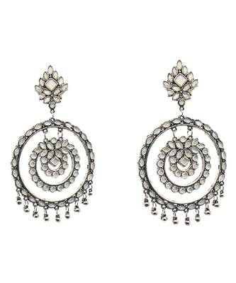 Exquisite oxidized chandbali earrings perfect for weddings, festive occasions elevate your jewelry collection 1