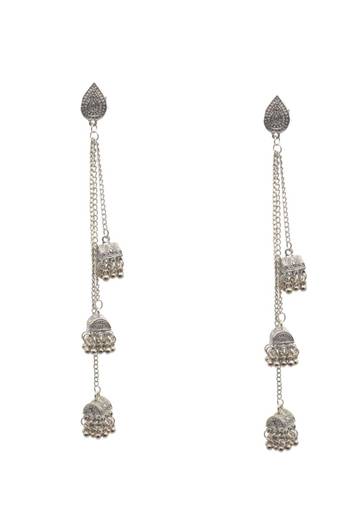 The long, layered design adds a dramatic flair, making these earrings perfect for festive occasions, weddings