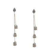 The long, layered design adds a dramatic flair, making these earrings perfect for festive occasions, weddings