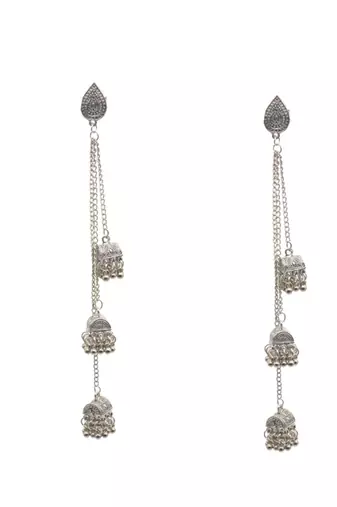 The long, layered design adds a dramatic flair, making these earrings perfect for festive occasions, weddings