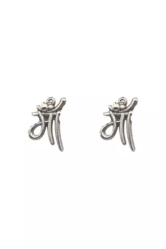 Oxidized earrings festive traditional oxidised stylish elagent silver plated maa earring jewelry gift for womens