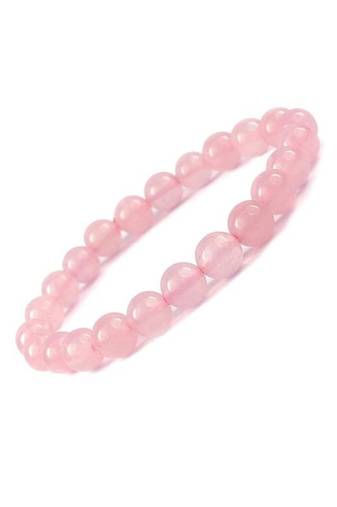 Natural rose quartz gemstone bracelet round beads chakra healing crystal strechable bracelets for men and women