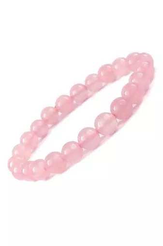 Natural rose quartz gemstone bracelet round beads chakra healing crystal strechable bracelets for men and women