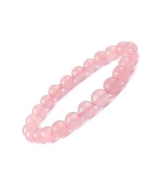 Natural rose quartz gemstone bracelet round beads chakra healing crystal strechable bracelets for men and women 3