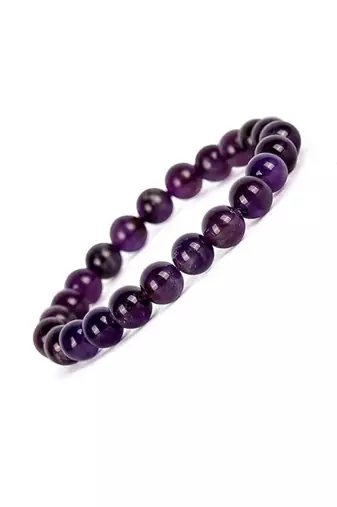 Natural amethyst crystal healing bead bracelets for energy ,health, wealth, prosperity for men & women