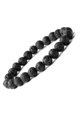 Natural volcanic lava semi precious stones chakra healing yoga meditation crystal bracelet for men and women