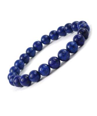 Lapis lazuli bracelet genuine gemstone beaded inner wisdom and serenity crystal healing jewelry for men women 1