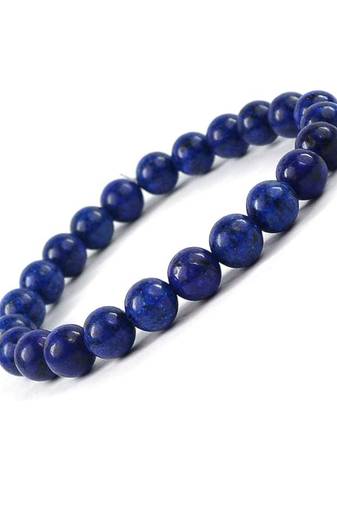 Lapis lazuli bracelet genuine gemstone beaded inner wisdom and serenity crystal healing jewelry for men women