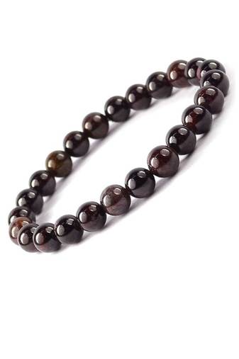 Natural red garnet gemstone round beads elastic stretch bracelet for women men meditation healing power stone