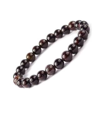 Natural red garnet gemstone round beads elastic stretch bracelet for women men meditation healing power stone 3