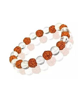 Natural rudraksha crystal quartz bracelet multi onyx stone semi precious gemstone jewelry for women and men 1