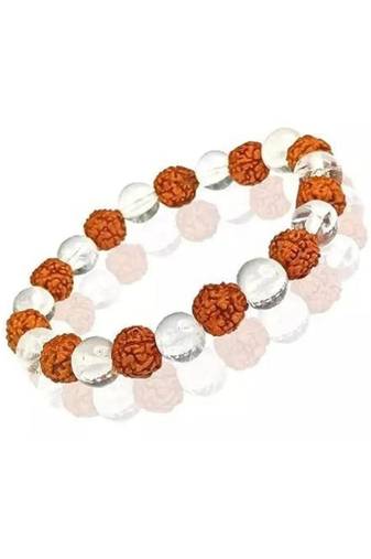 Natural rudraksha crystal quartz bracelet multi onyx stone semi precious gemstone jewelry for women and men