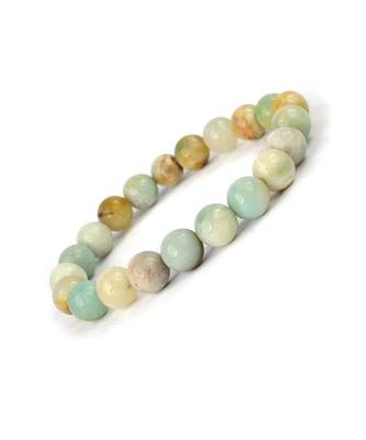 Natural amazonite bracelet for women men with chakra healing crystal gemstone beaded jewelry positive energy 1