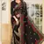 Black Embroidered Border Georgette Saree With Matching Blouse Piece