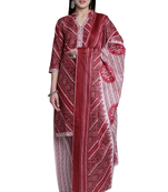 maroon cotton blend printed ready to wear patiala salwar suit