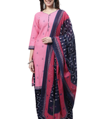 pink cotton printed ready to wear patiala salwar suit