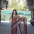 red bagru maheshwari silk blend saree