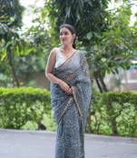 grey kota doria saree