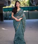 green dabu kota doria saree