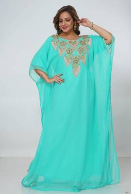 light-green  kaftan women dress long gown farasha morocco wear 2