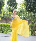 Lemon lush  kota doria saree
