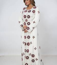 white  kaftan women dress long gown farasha morocco wear