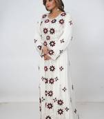 white  kaftan women dress long gown farasha morocco wear