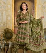 Cotton cambric  straight kurti pant dupatta set