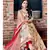 Cream Chinnon Digital Print With Embroidery Work Lace Fully Stitched Gown