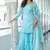 Sky Blue Chinon Silk Embroidered Salwar Suit