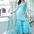 Sky Blue Chinon Silk Embroidered Salwar Suit