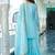 Sky Blue Chinon Silk Embroidered Salwar Suit