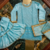 Sky Blue Chinon Silk Embroidered Salwar Suit