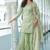 Mint Green Colour Chinnon Silk Embroidery Work Fully Stitched Salwar Suit