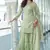 Mint Green Colour Chinnon Silk Embroidery Work Fully  Salwar Suit