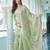 Mint Green Colour Chinnon Silk Embroidery Work Fully Stitched Salwar Suit