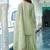 Mint Green Colour Chinnon Silk Embroidery Work Fully Stitched Salwar Suit