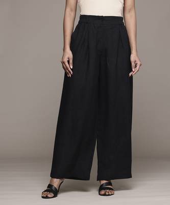 Black essential-bottoms pants by ritu kumar 1