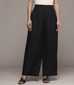 Black essential-bottoms pants by ritu kumar